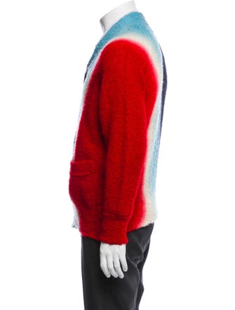 Sacai Wool Tie-Dye Print Cardigan