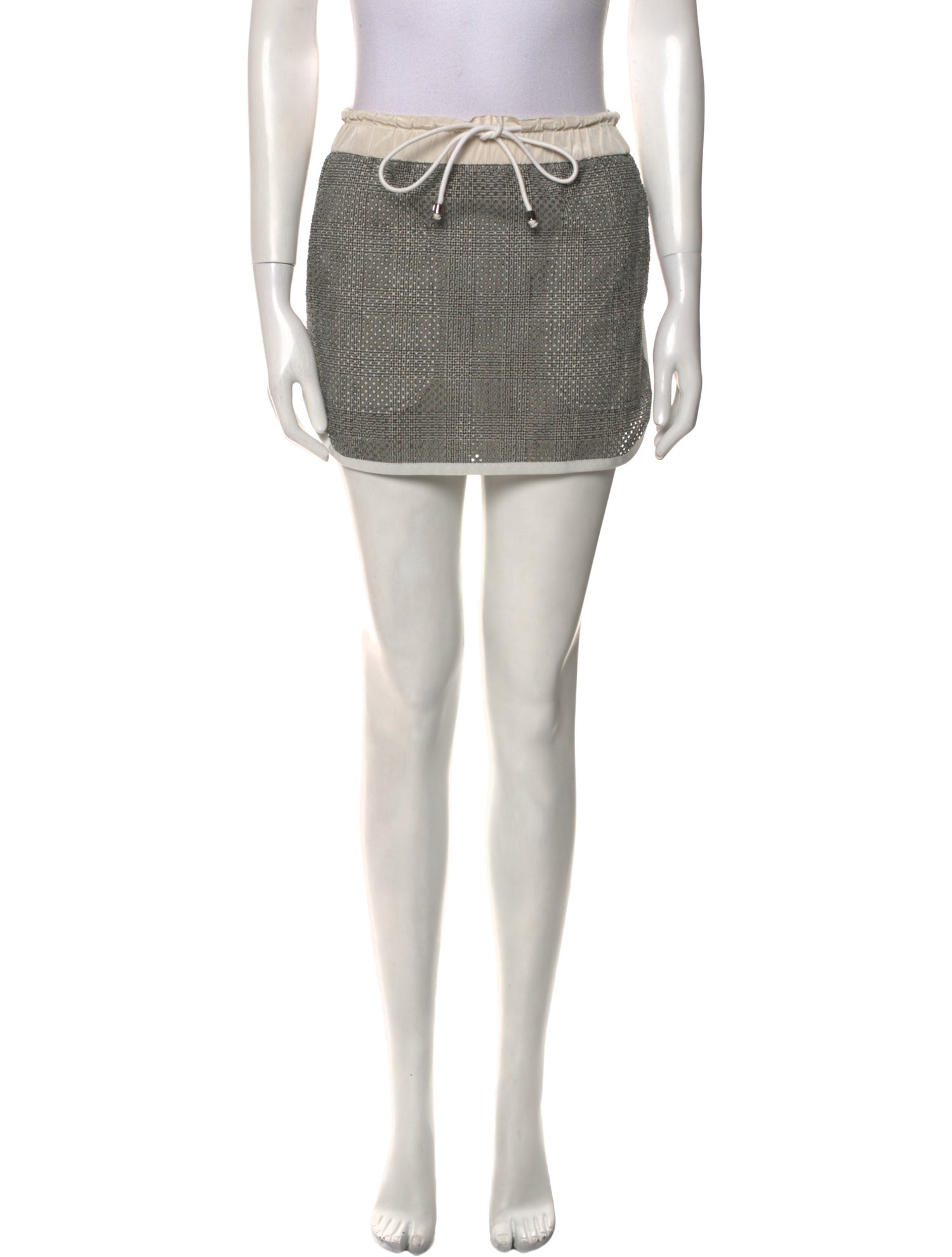 Sacai Colorblock Pattern Mini Skirt