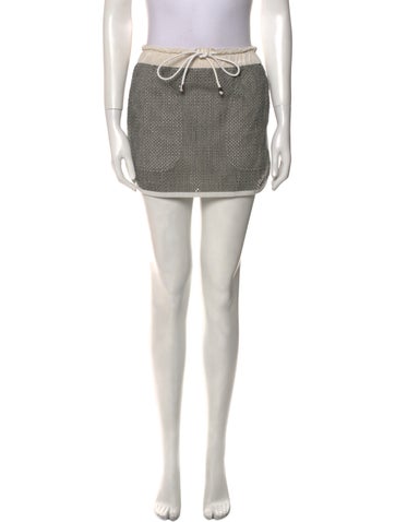 Sacai Skirts Colorblock Pattern Mini Skirt XL