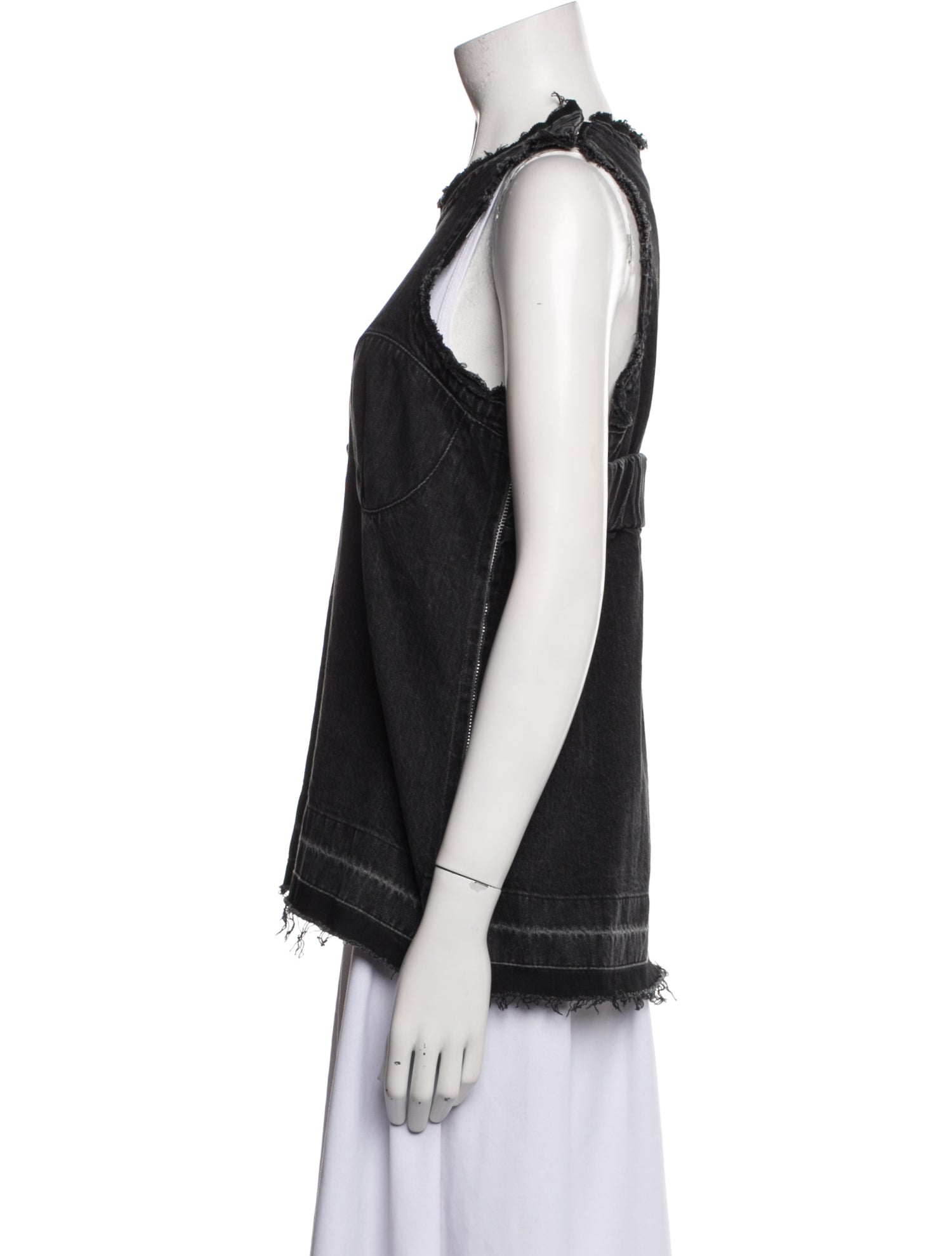 Sacai Crew Neck Sleeveless Top