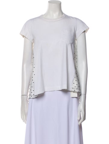 Sacai Tops Crew Neck Short Sleeve T-Shirt M
