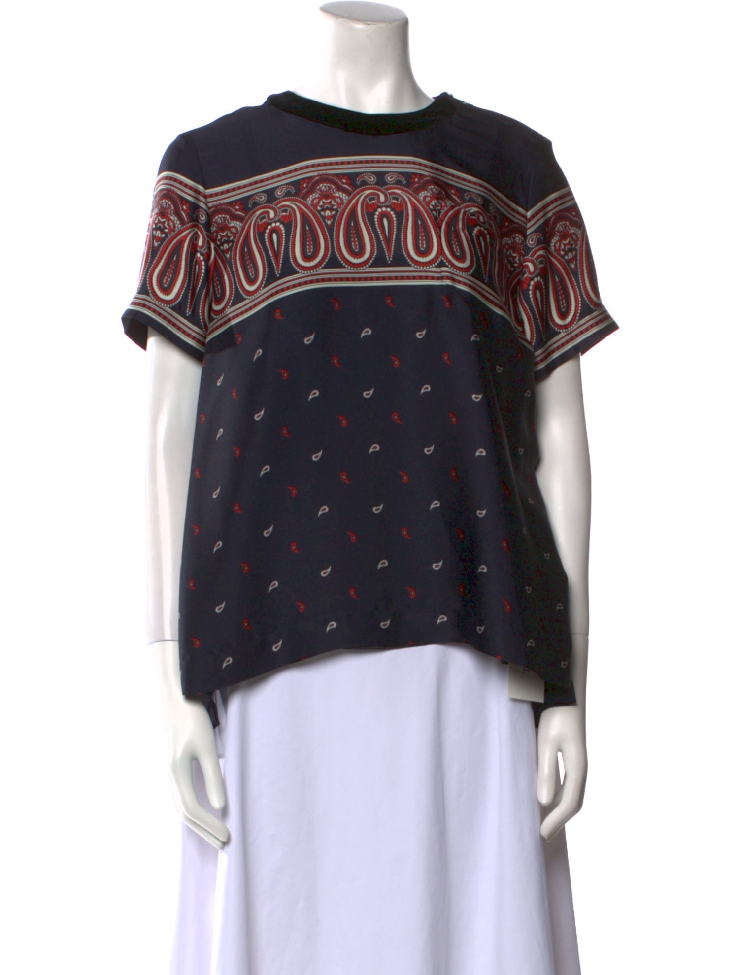 Sacai Graphic Print Crew Neck T-Shirt