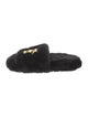 Sacai Wool Crystal Embellishments Slides
