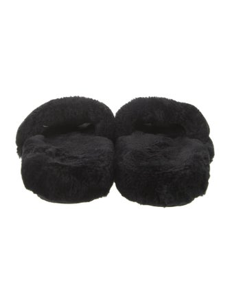 Sacai Wool Crystal Embellishments Slides