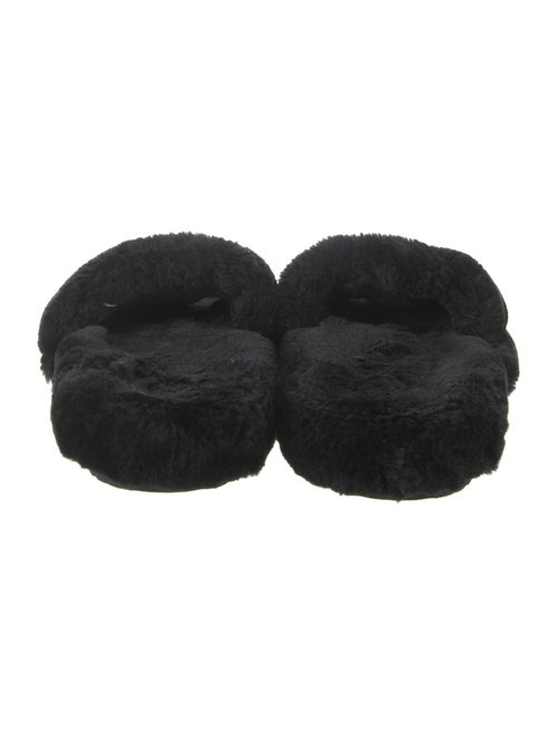 Sacai Wool Crystal Embellishments Slides