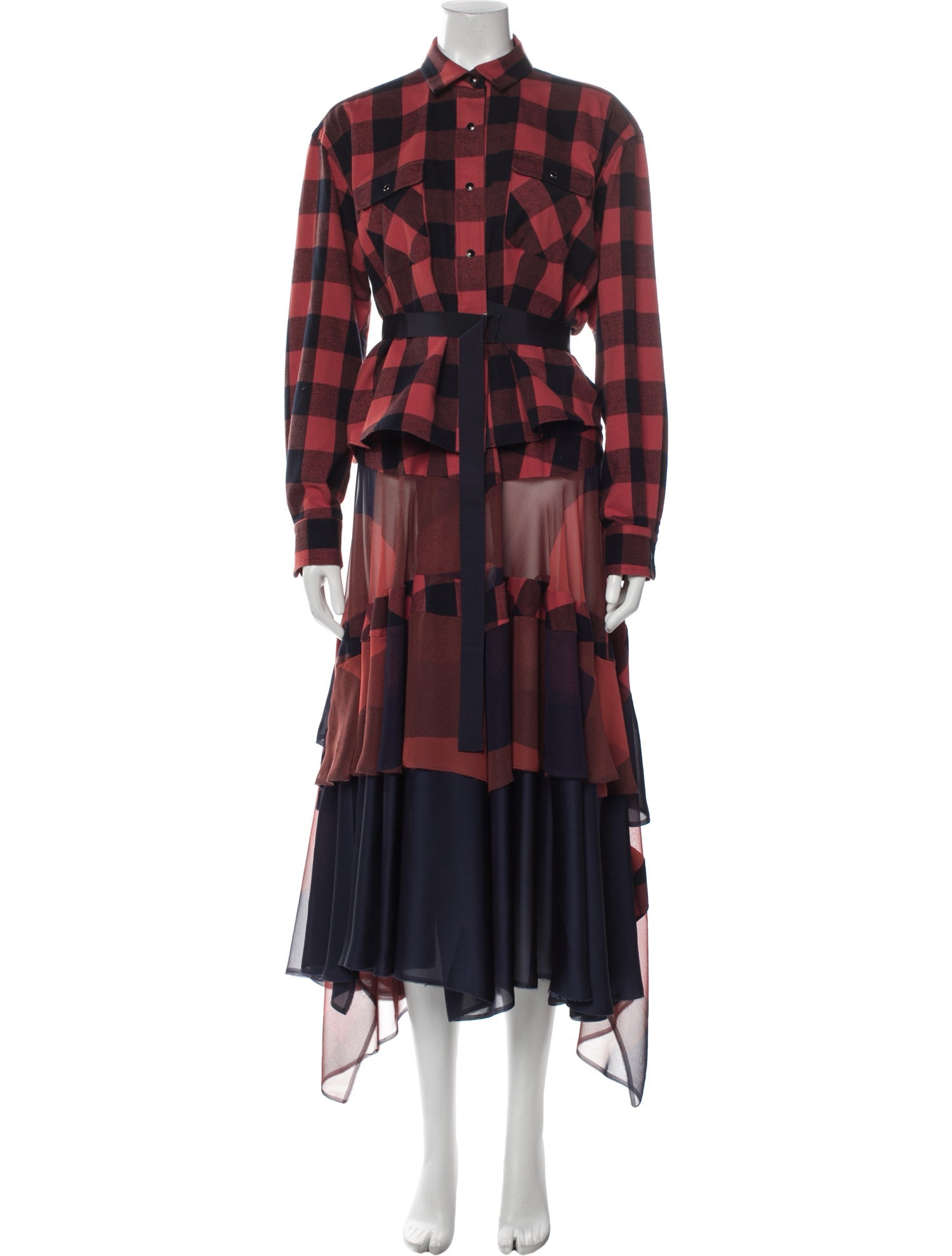【SACAI】Plaid Print Dress Plaid Mini Dress – La Garçonne