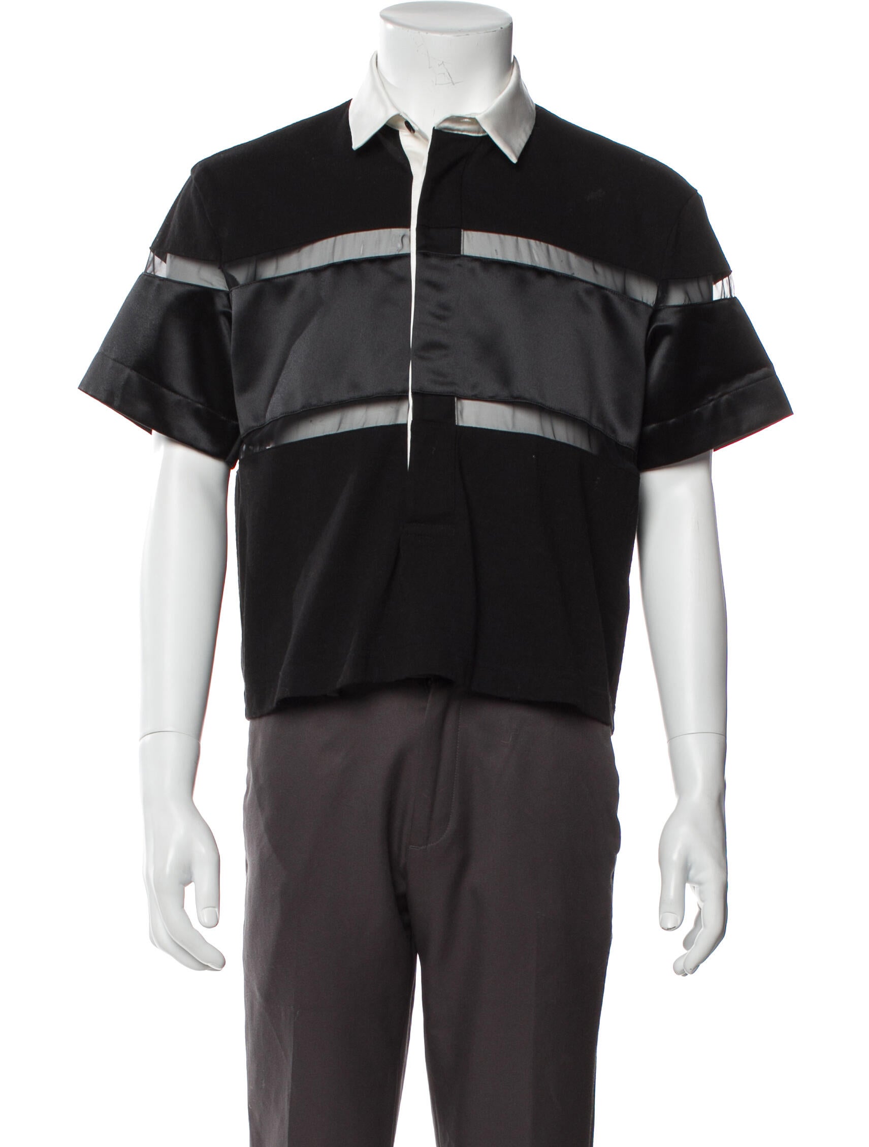 Sacai Colorblock Pattern Short Sleeve Shirt