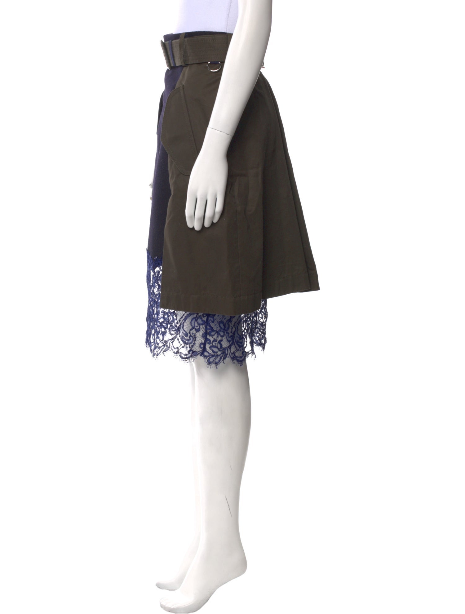 Sacai Lace Pattern Knee-Length Skirt