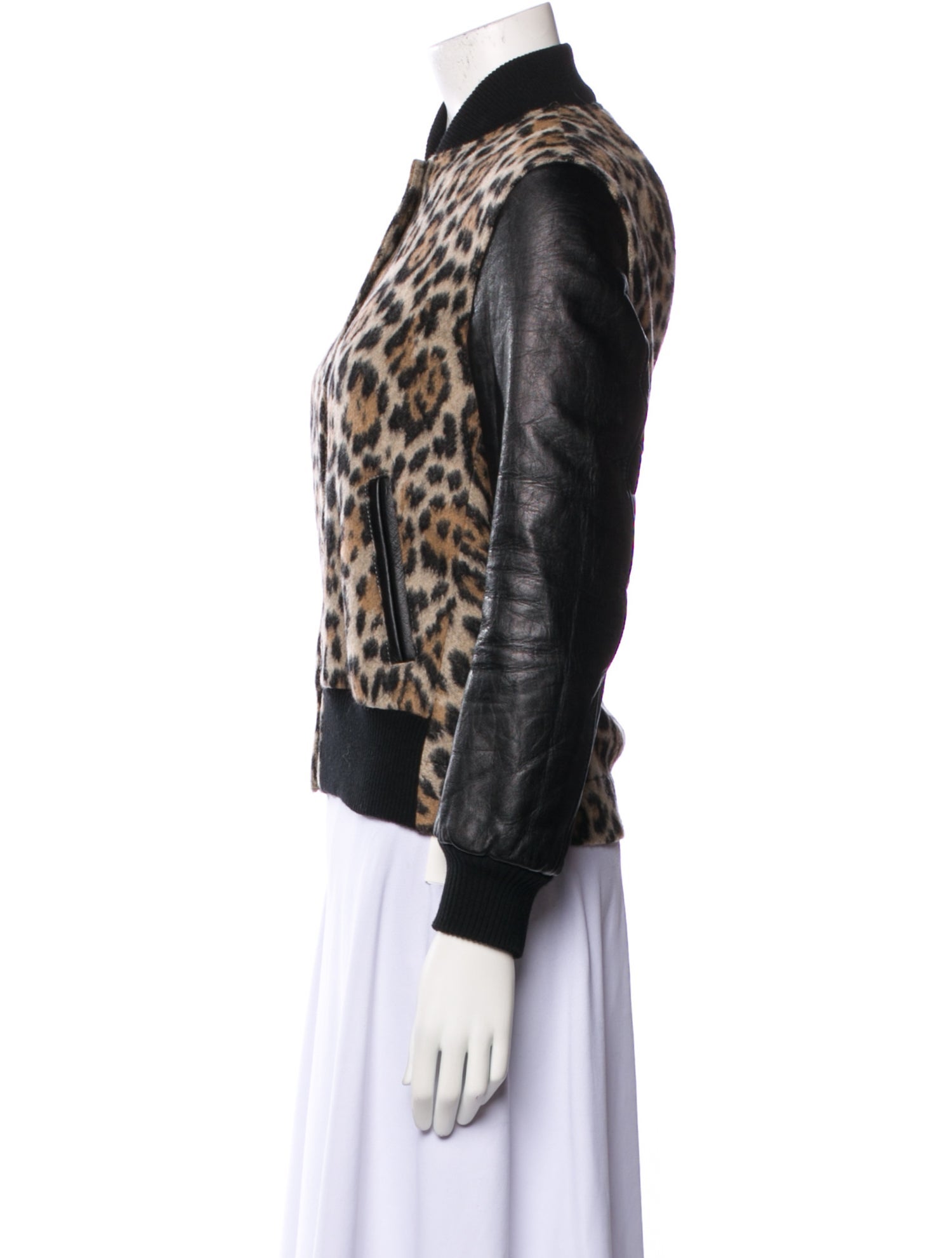 Sacai Wool Animal Print Bomber Jacket