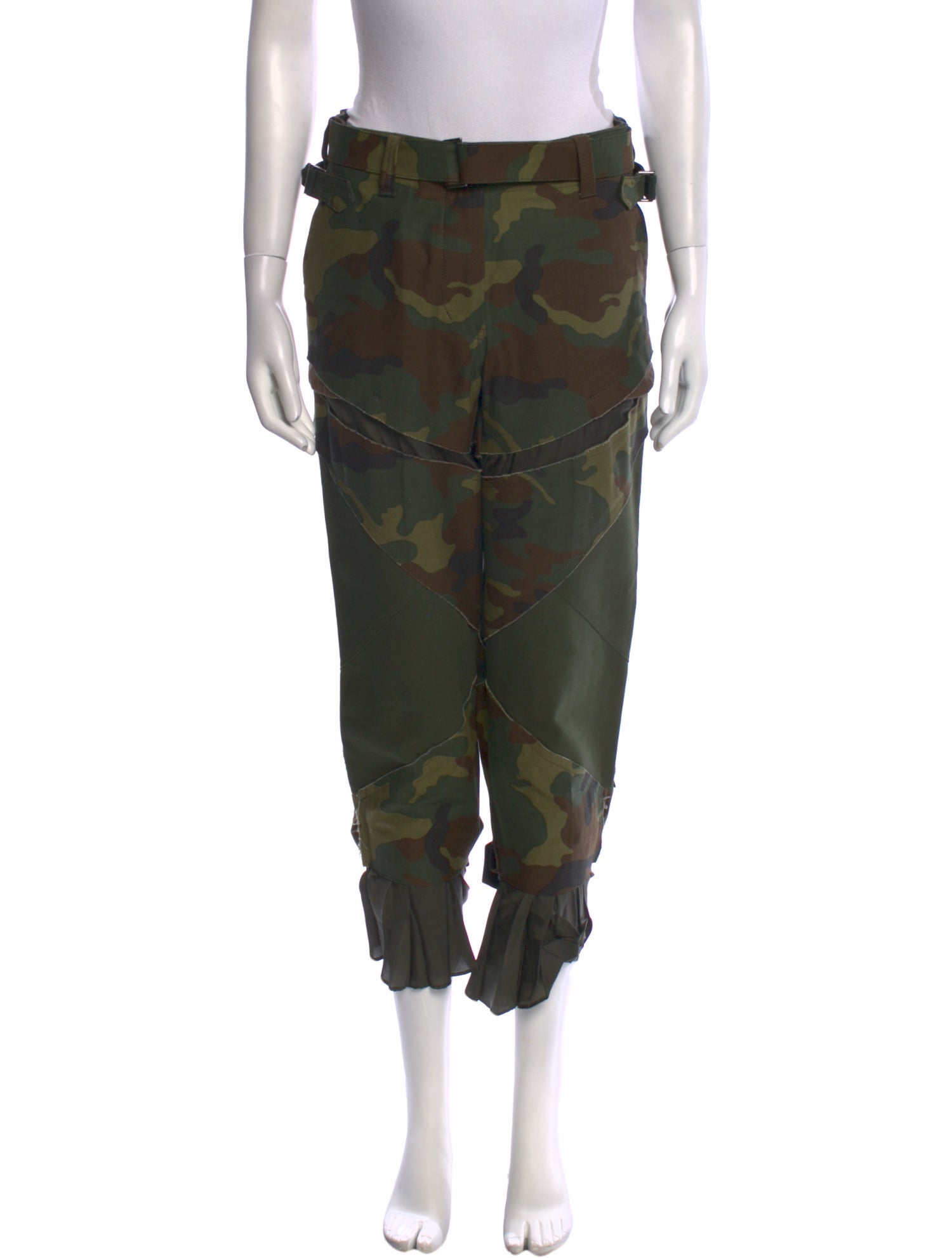 Sacai Camouflage Print Skinny Leg Pants