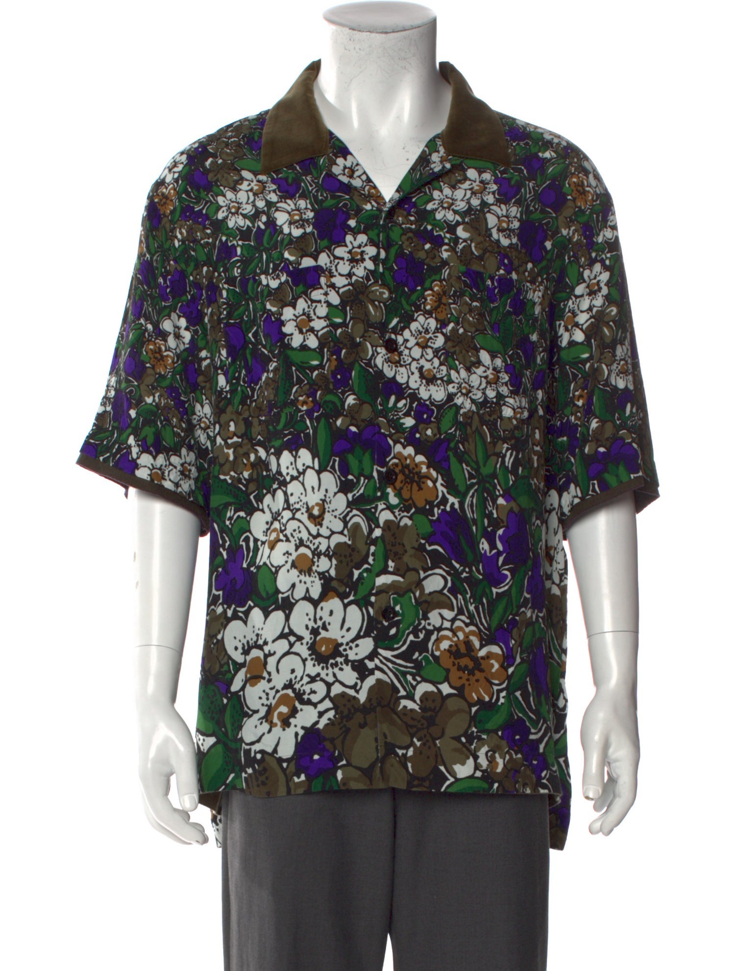 Sacai Floral Print Short Sleeve Shirt