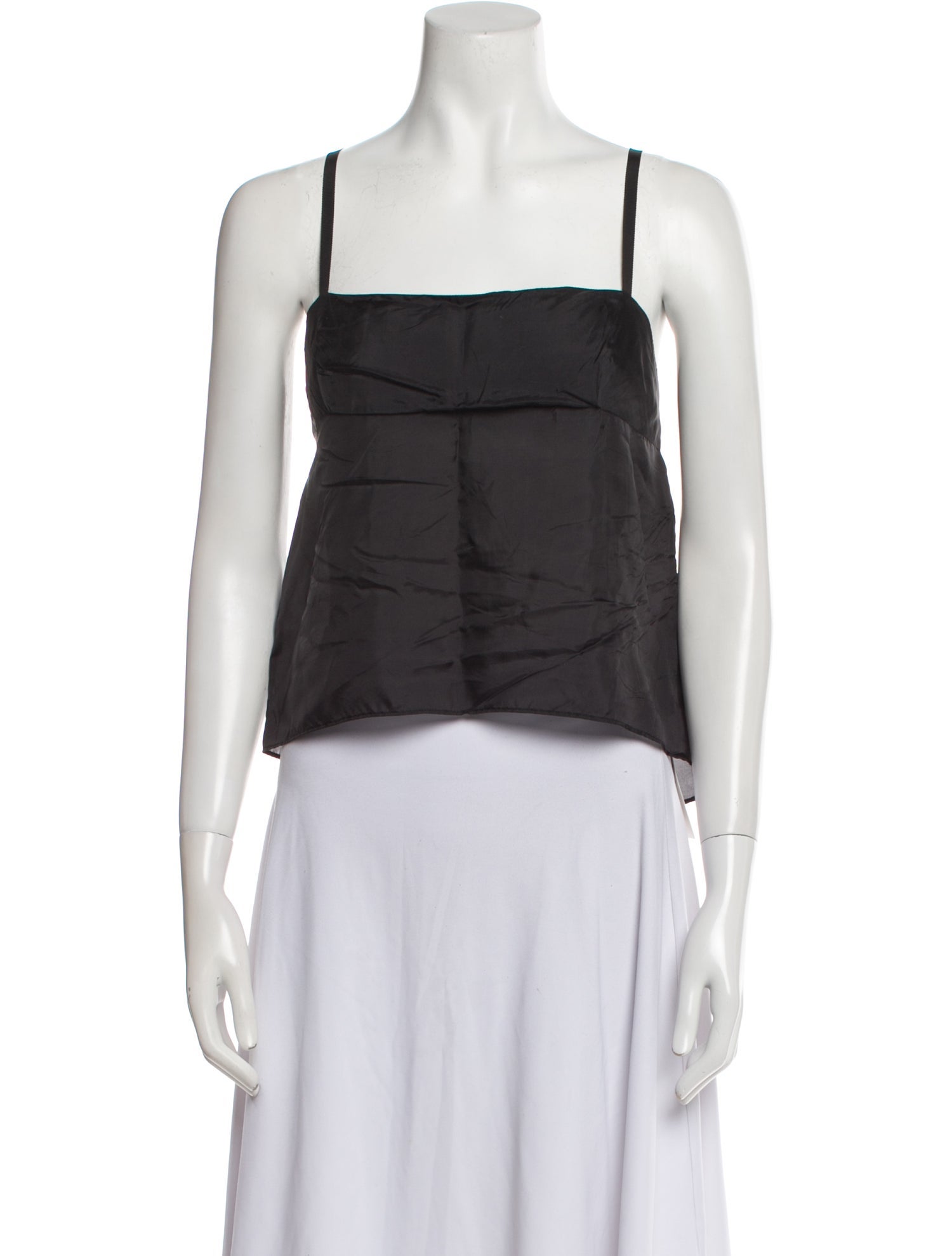 Sacai Square Neckline Sleeveless Crop Top