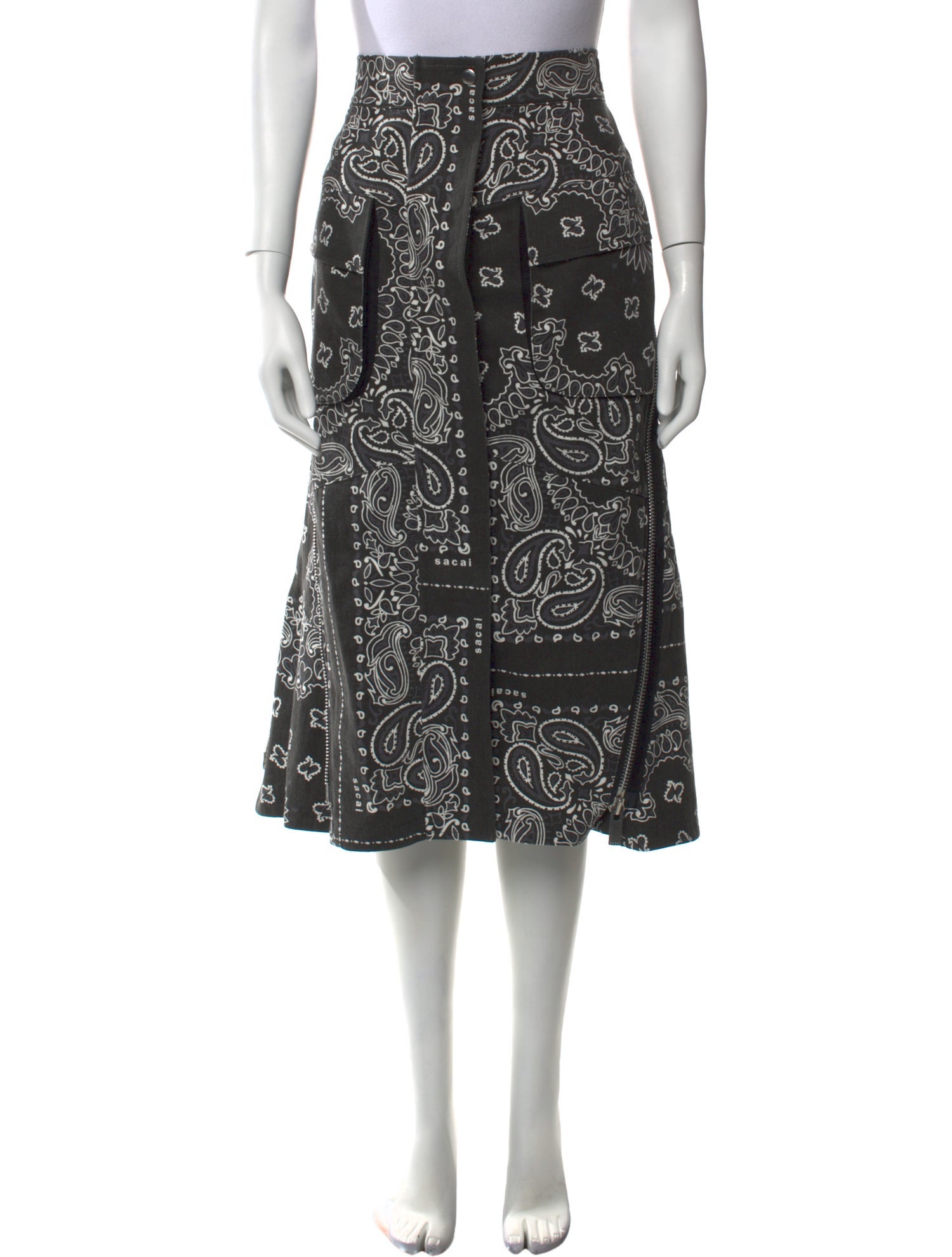 Sacai Paisley Print Midi Length Skirt w/ Tags