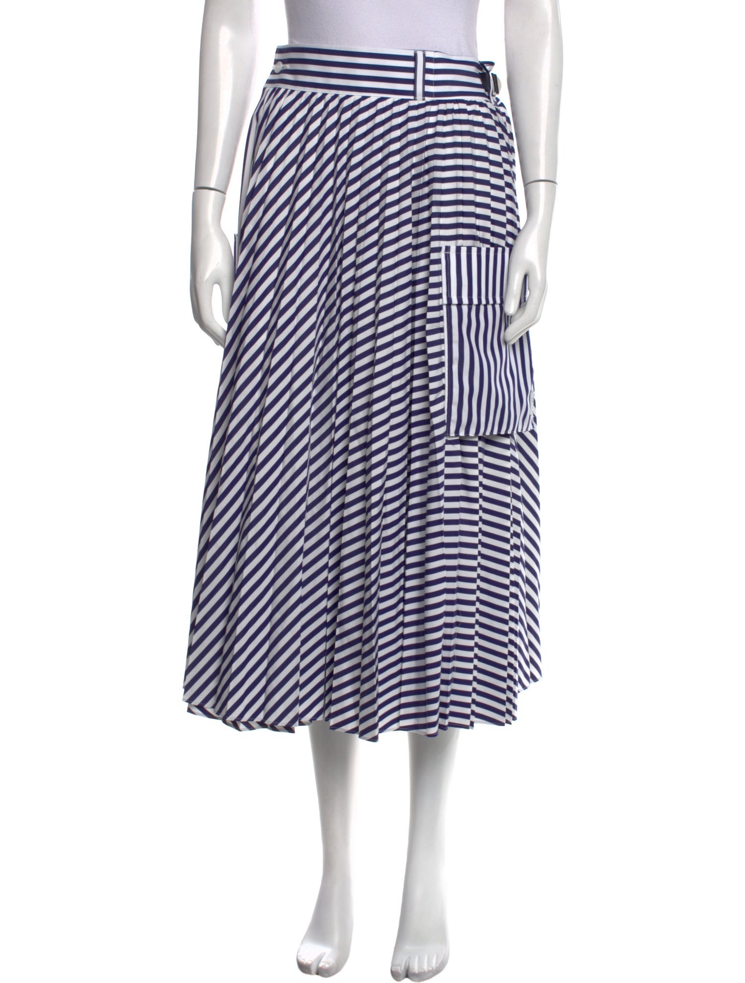 Sacai Striped Midi Length Skirt w/ Tags