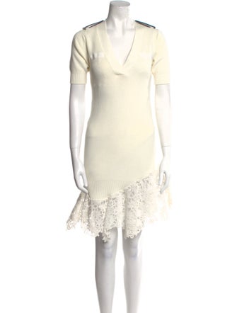 Sacai Lace Trim Embellishment Dress Set