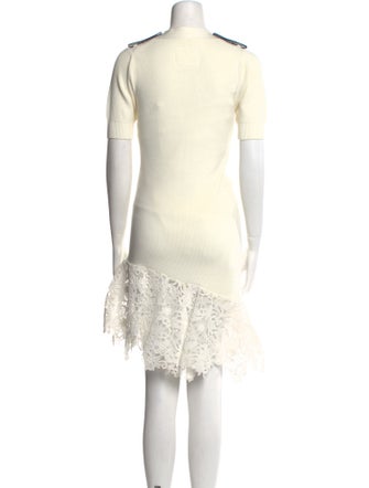 Sacai Lace Trim Embellishment Dress Set