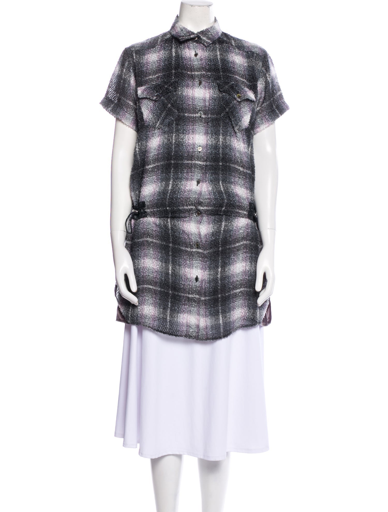 Sacai Plaid Print Vest