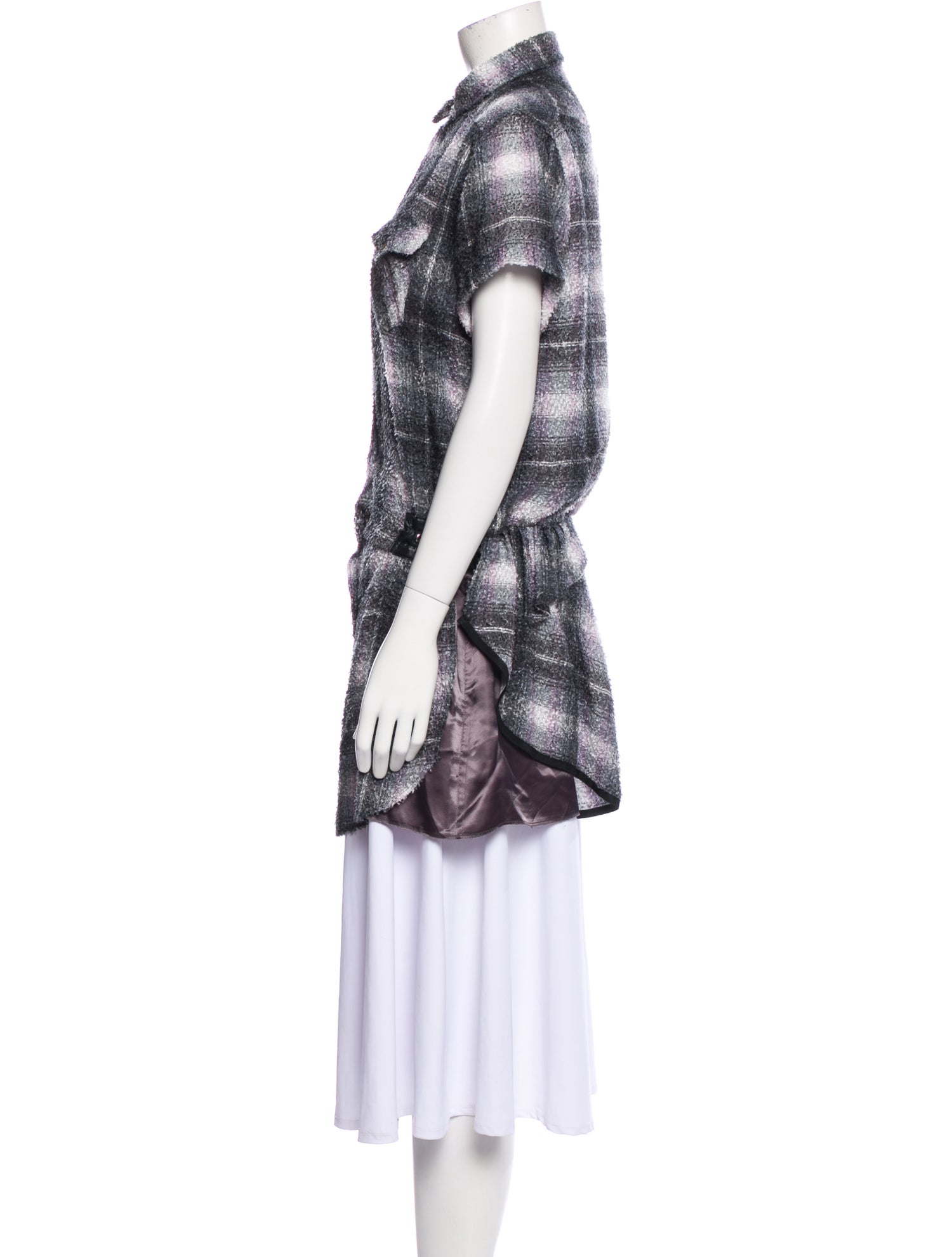 Sacai Plaid Print Vest