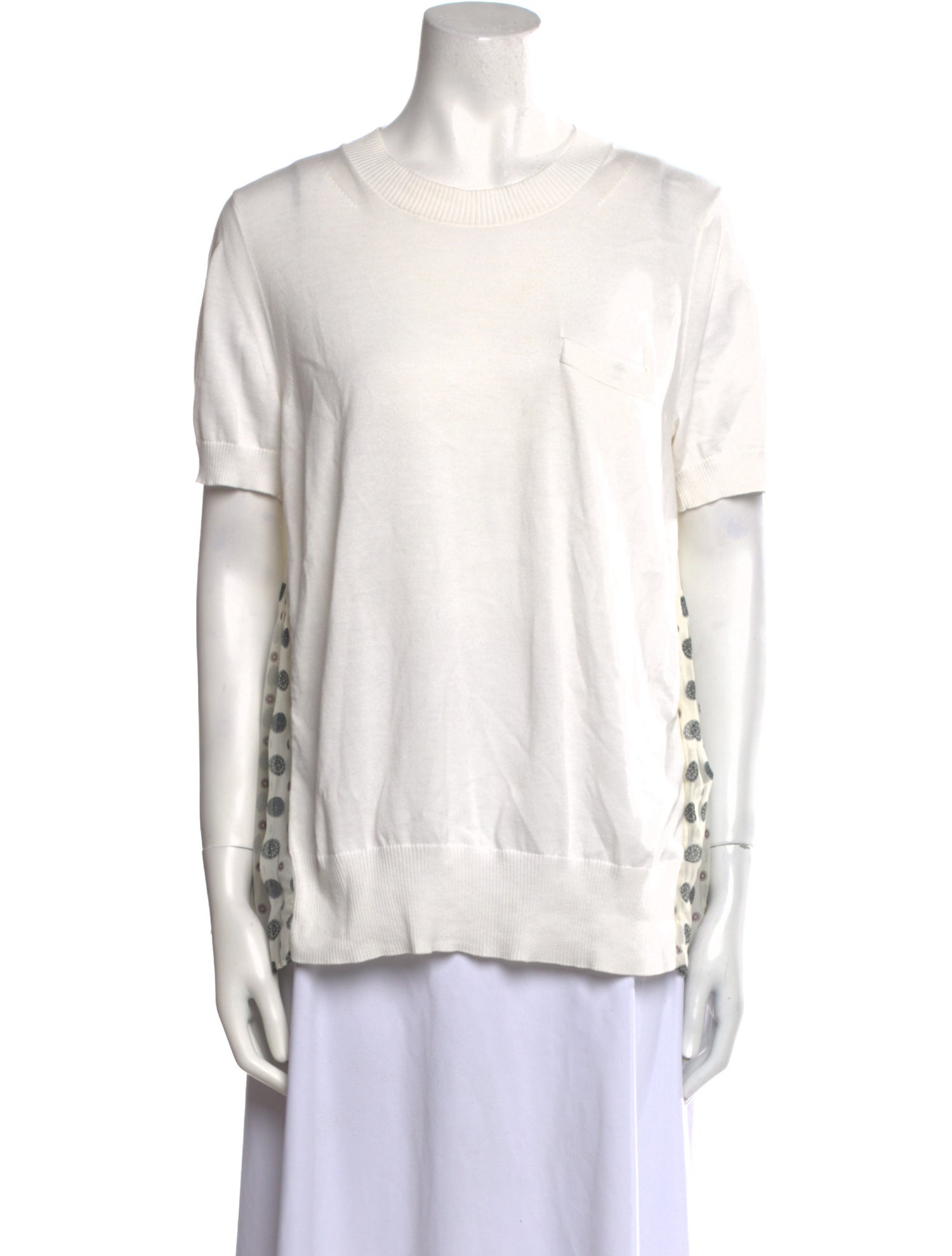 Sacai Crew Neck Short Sleeve T-Shirt