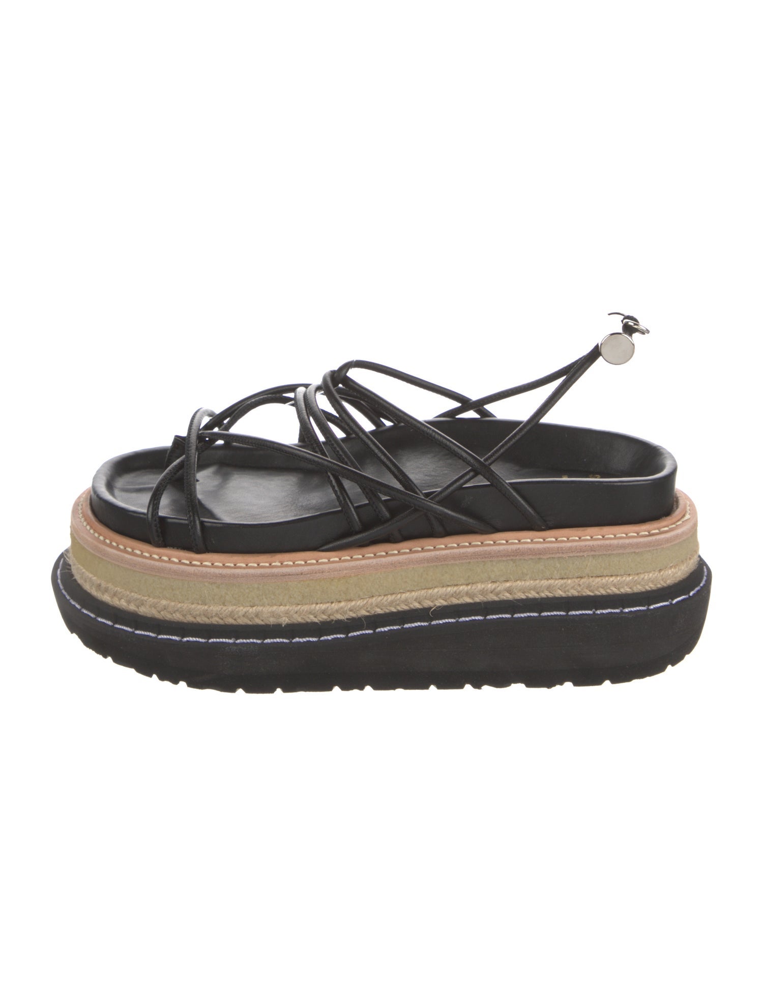 Sacai Leather Slingback Sandals