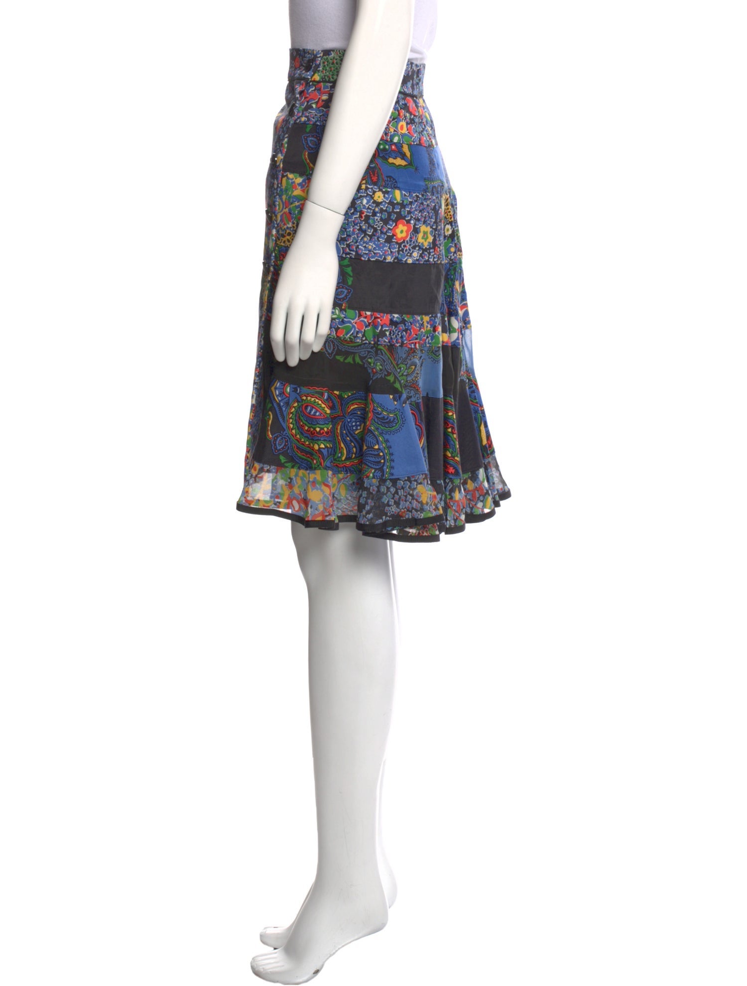 Sacai Floral Print Knee-Length Skirt