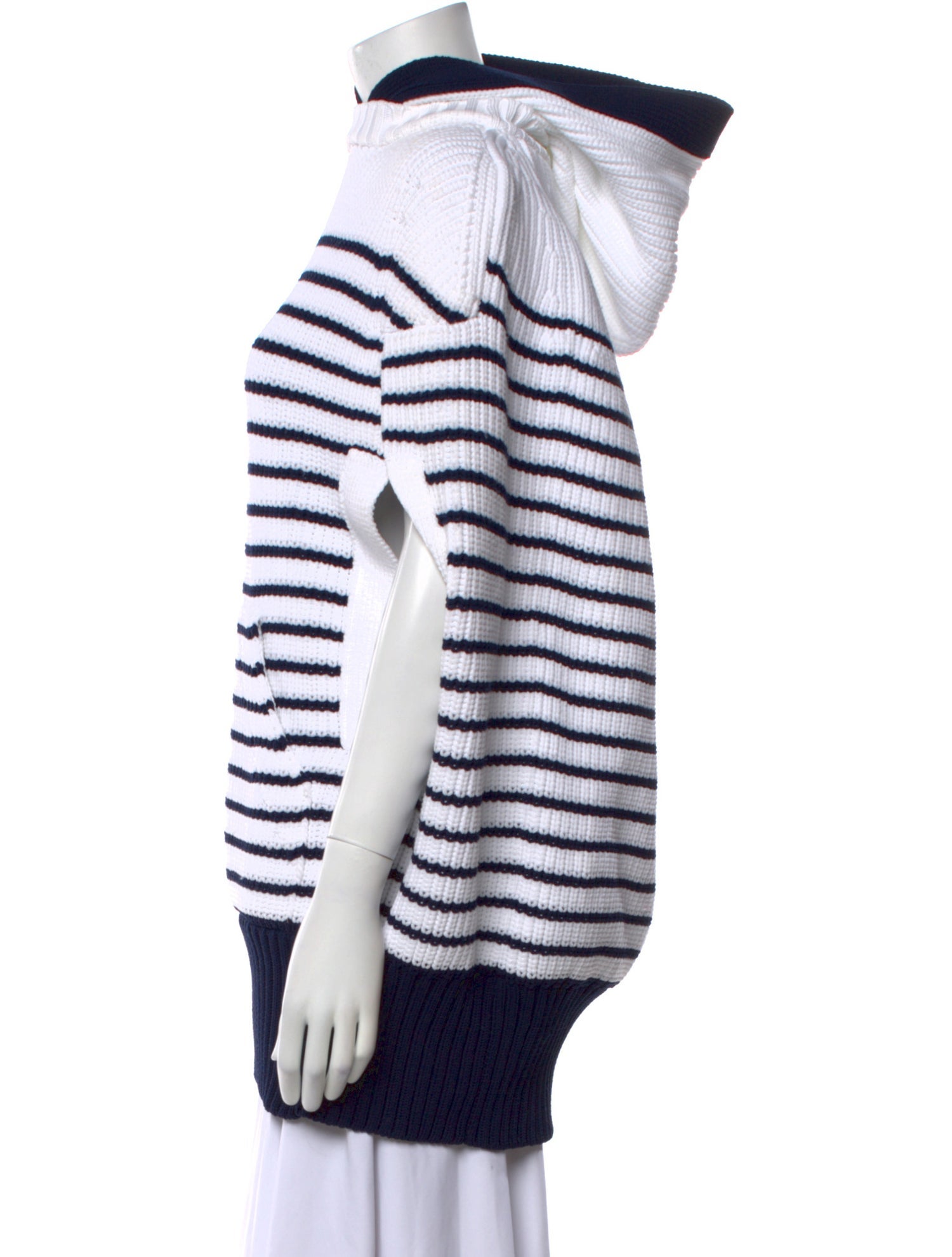 Sacai Striped Mock Neck Sweater