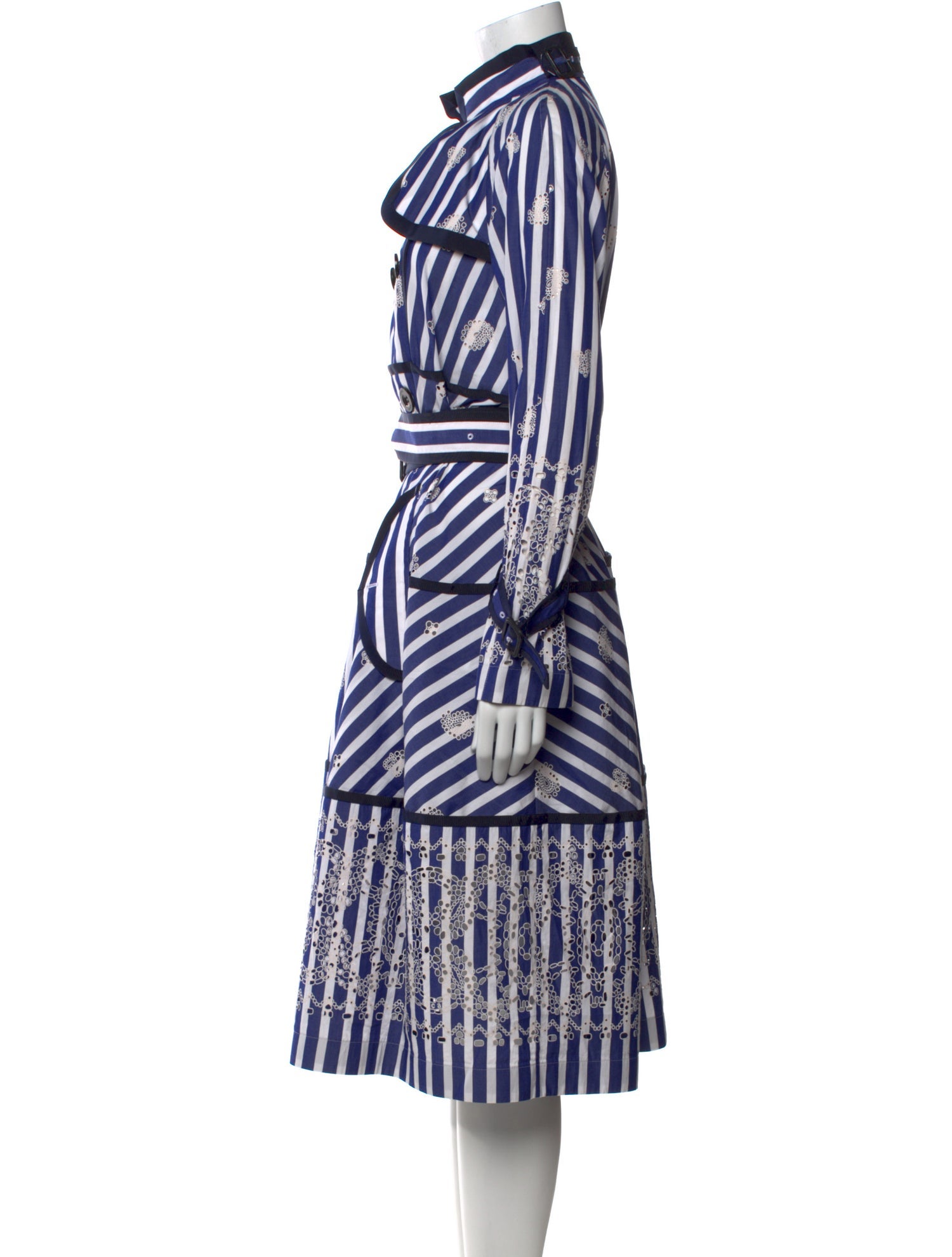 Sacai Striped Knee-Length Dress