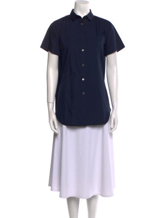 Sacai Short Sleeve Button-Up Top