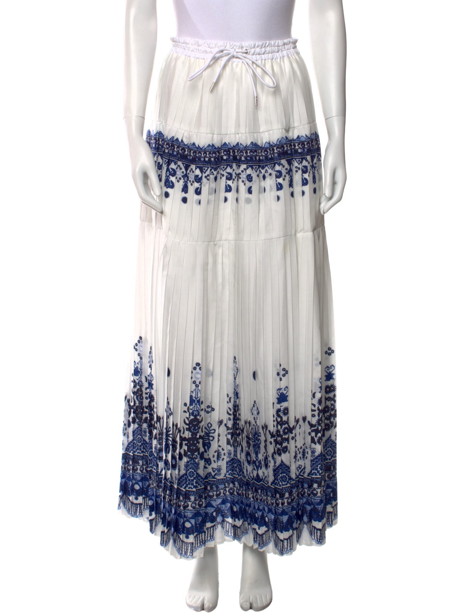 Sacai Printed Long Skirt