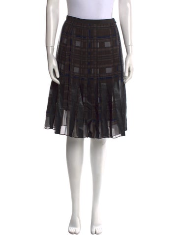 Sacai Skirts Plaid Print Knee-Length Skirt S