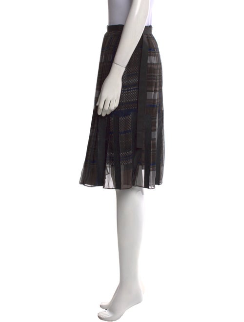Sacai Plaid Print Knee-Length Skirt
