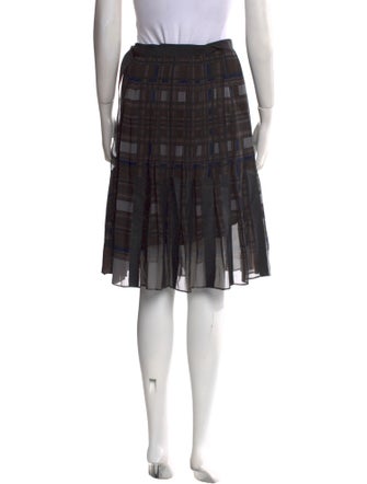 Sacai Plaid Print Knee-Length Skirt