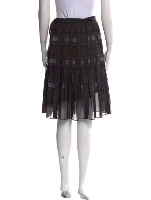 Sacai Plaid Print Knee-Length Skirt
