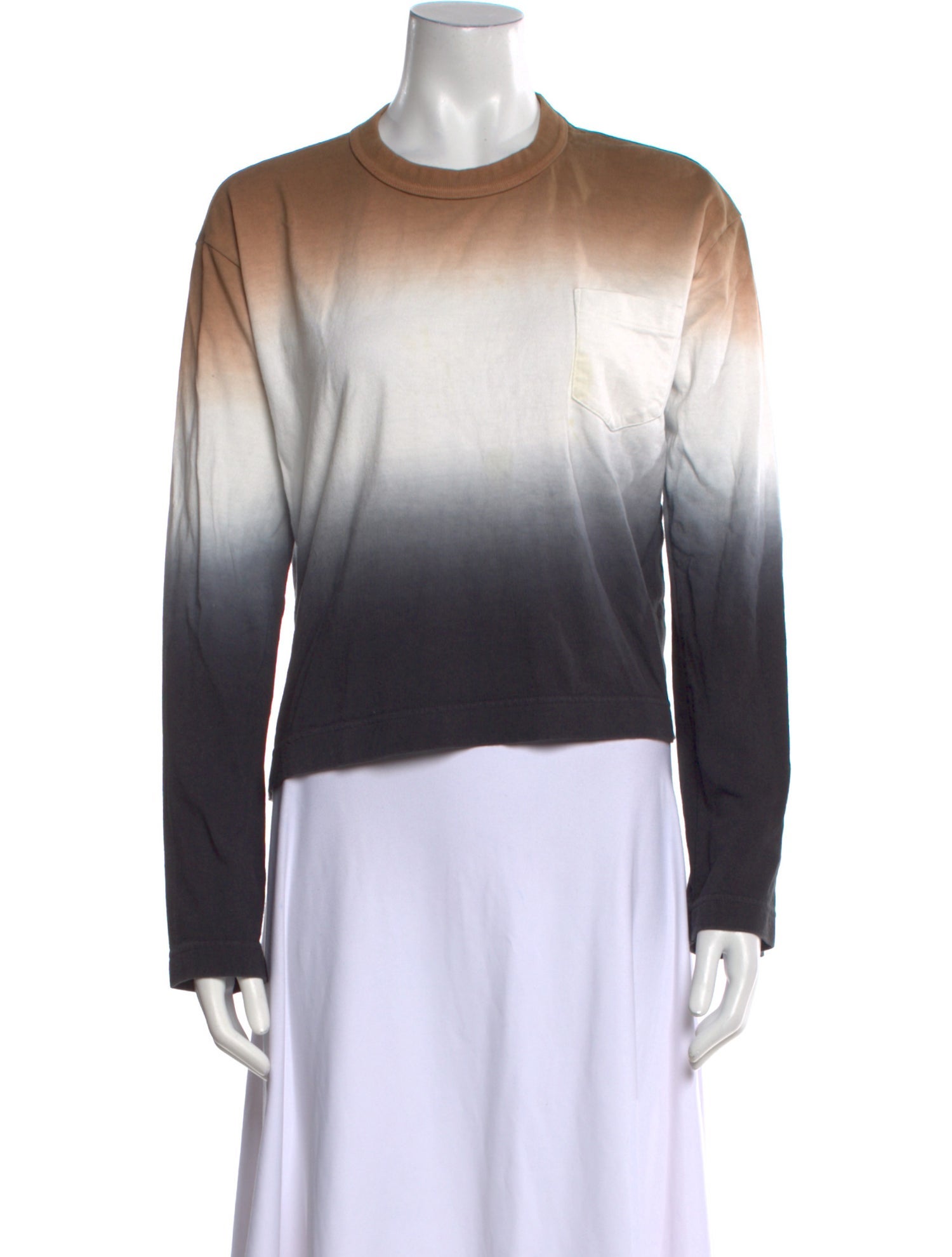 Sacai Colorblock Pattern Crew Neck Sweatshirt