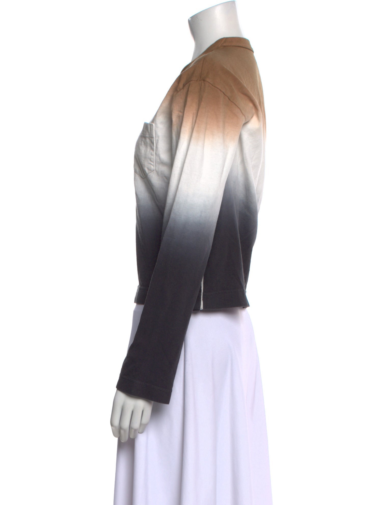 Sacai Colorblock Pattern Crew Neck Sweatshirt