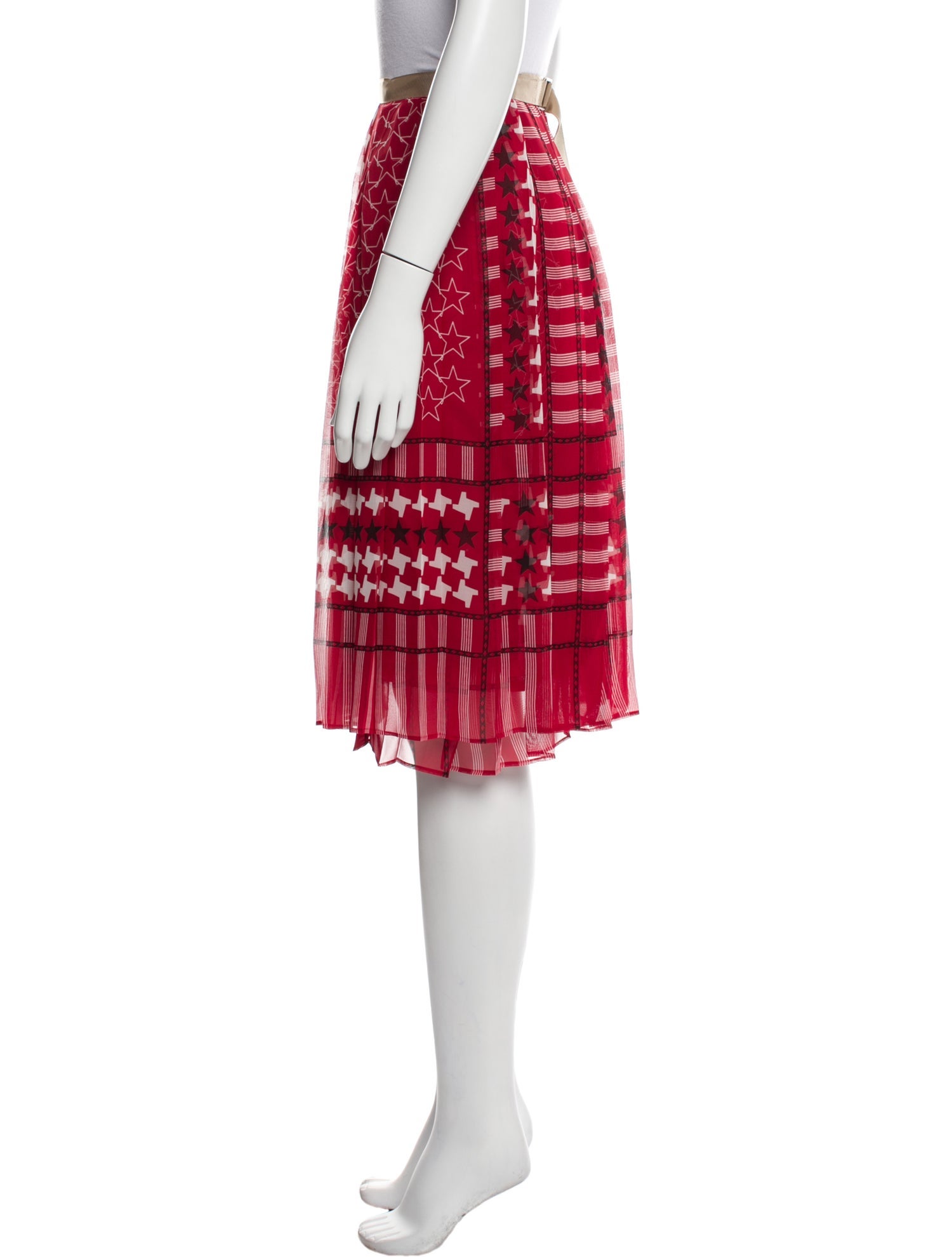 Sacai Printed Knee-Length Skirt