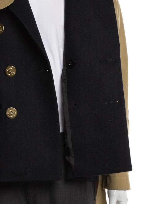 Sacai Wool Colorblock Pattern Parka