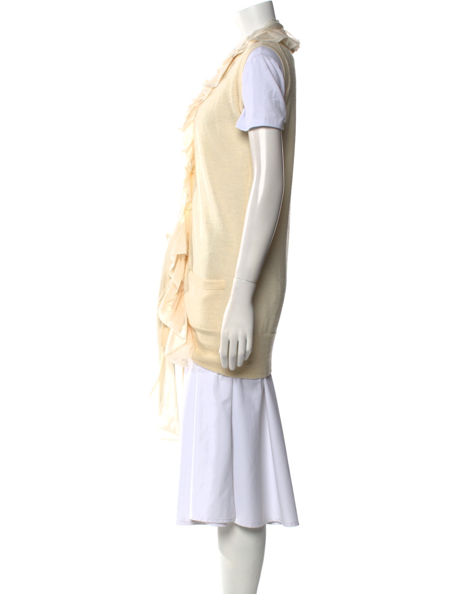 Sacai Wool V-Neck Sweater