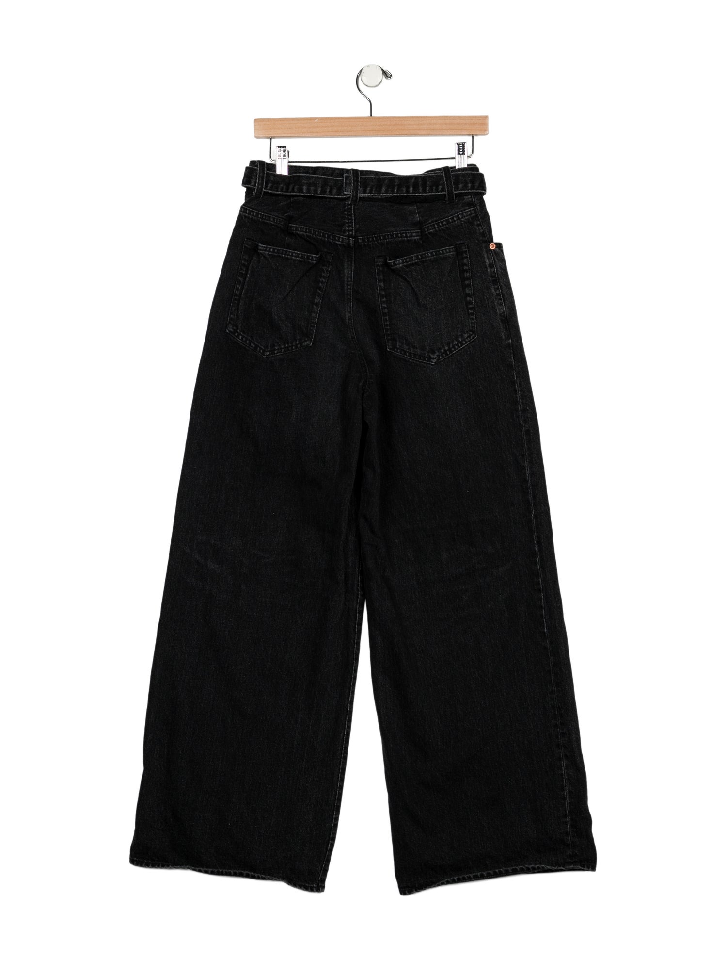 Sacai High-Rise Wide Leg Jeans