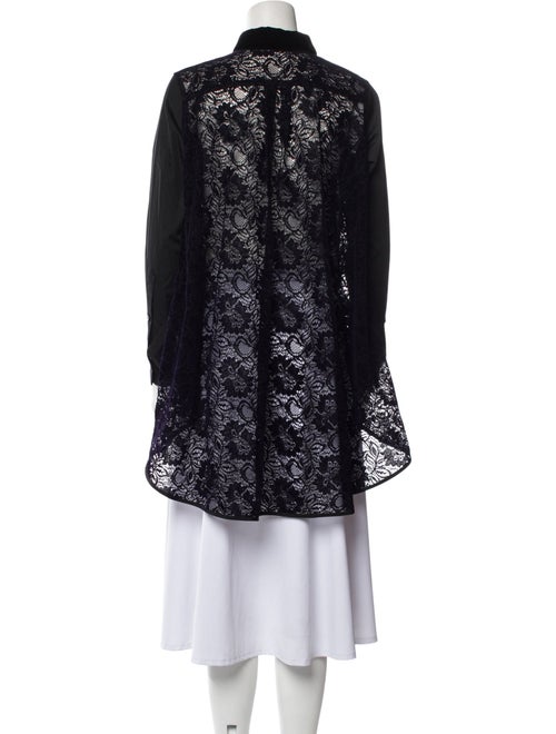 Sacai Mock Neck Long Sleeve Button-Up Top