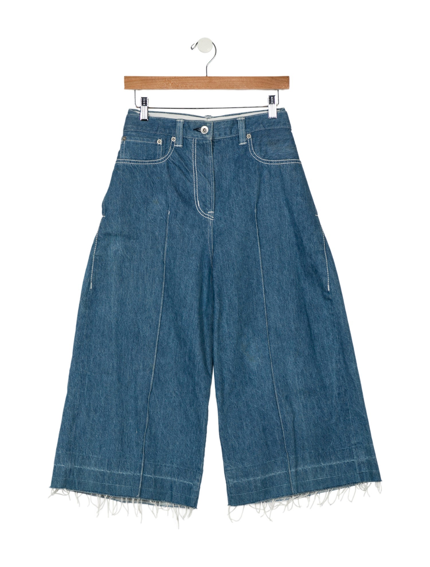 Sacai High-Rise Wide Leg Jeans