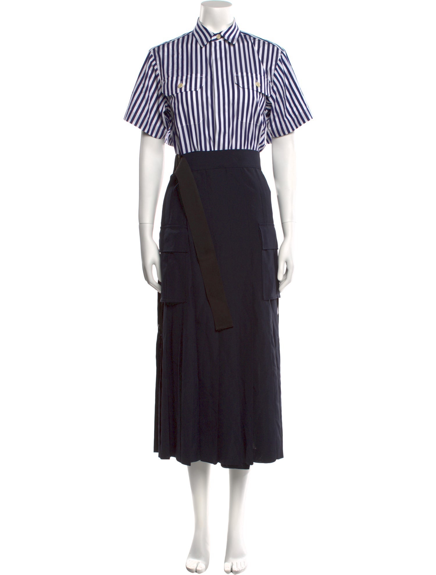 Sacai Striped Long Dress