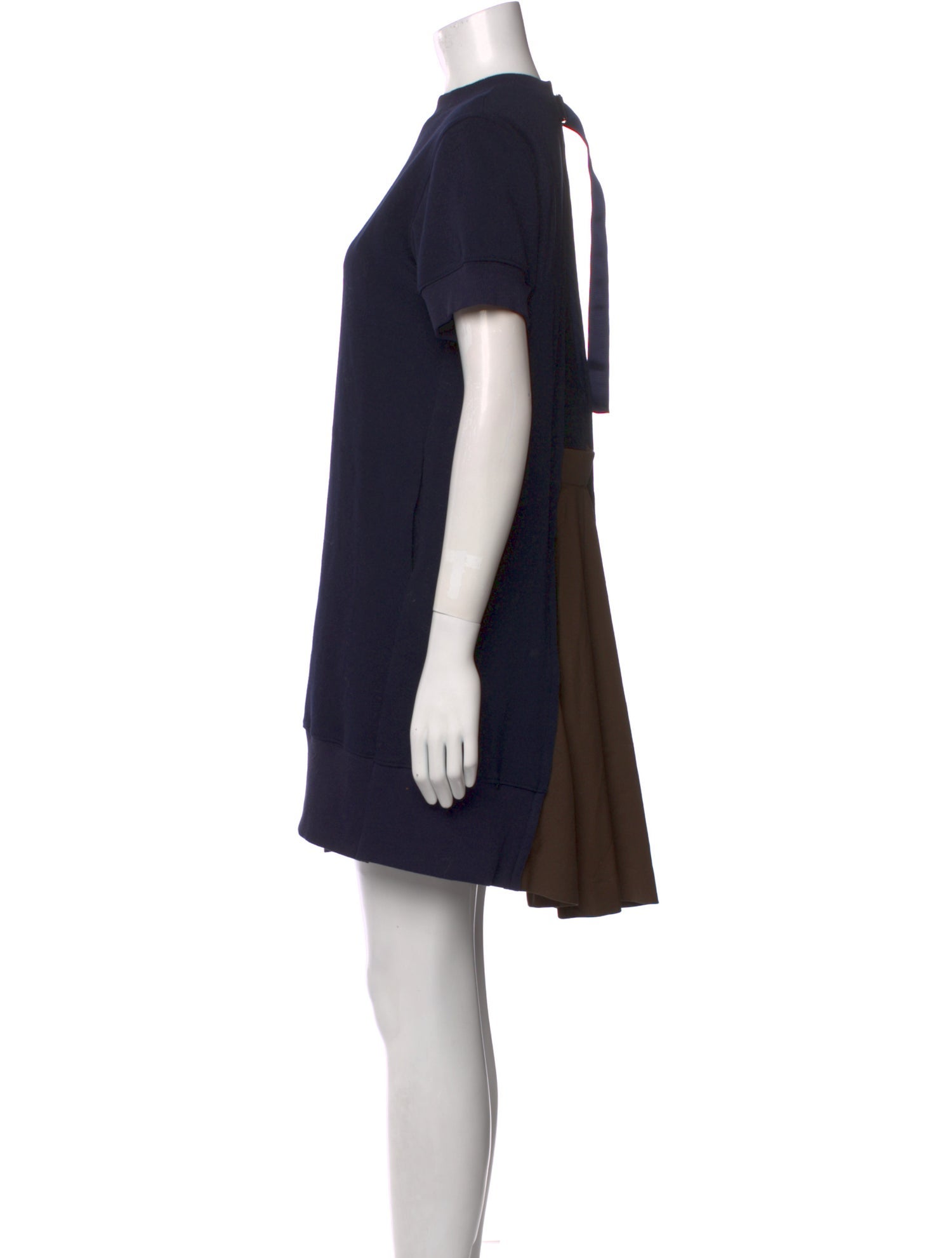 Sacai Crew Neck Mini Dress