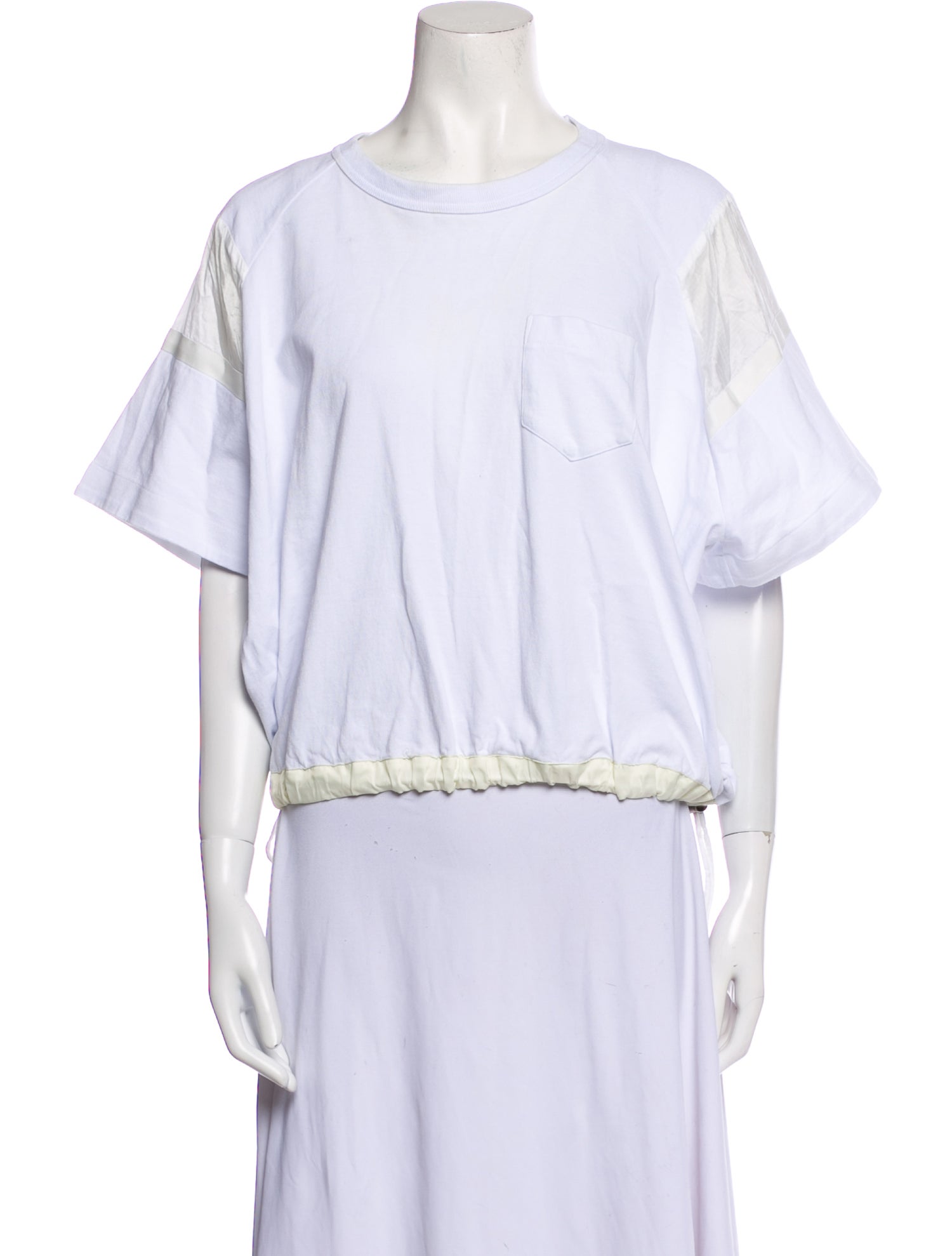 Sacai Bateau Neckline Short Sleeve T-Shirt