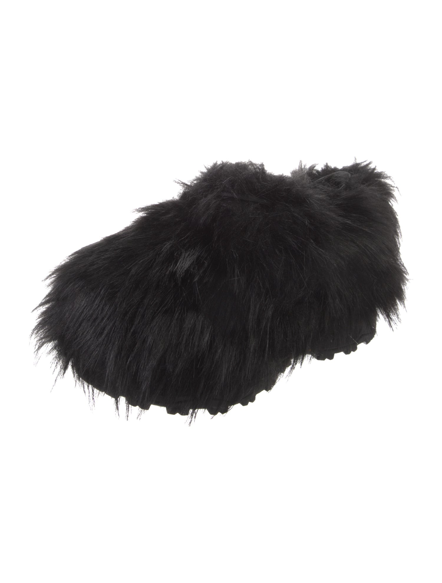 Sacai Faux Fur Leather Trim Embellishment Boots