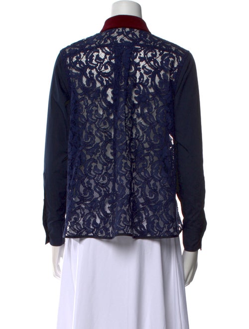 Sacai Long Sleeve Button-Up Top