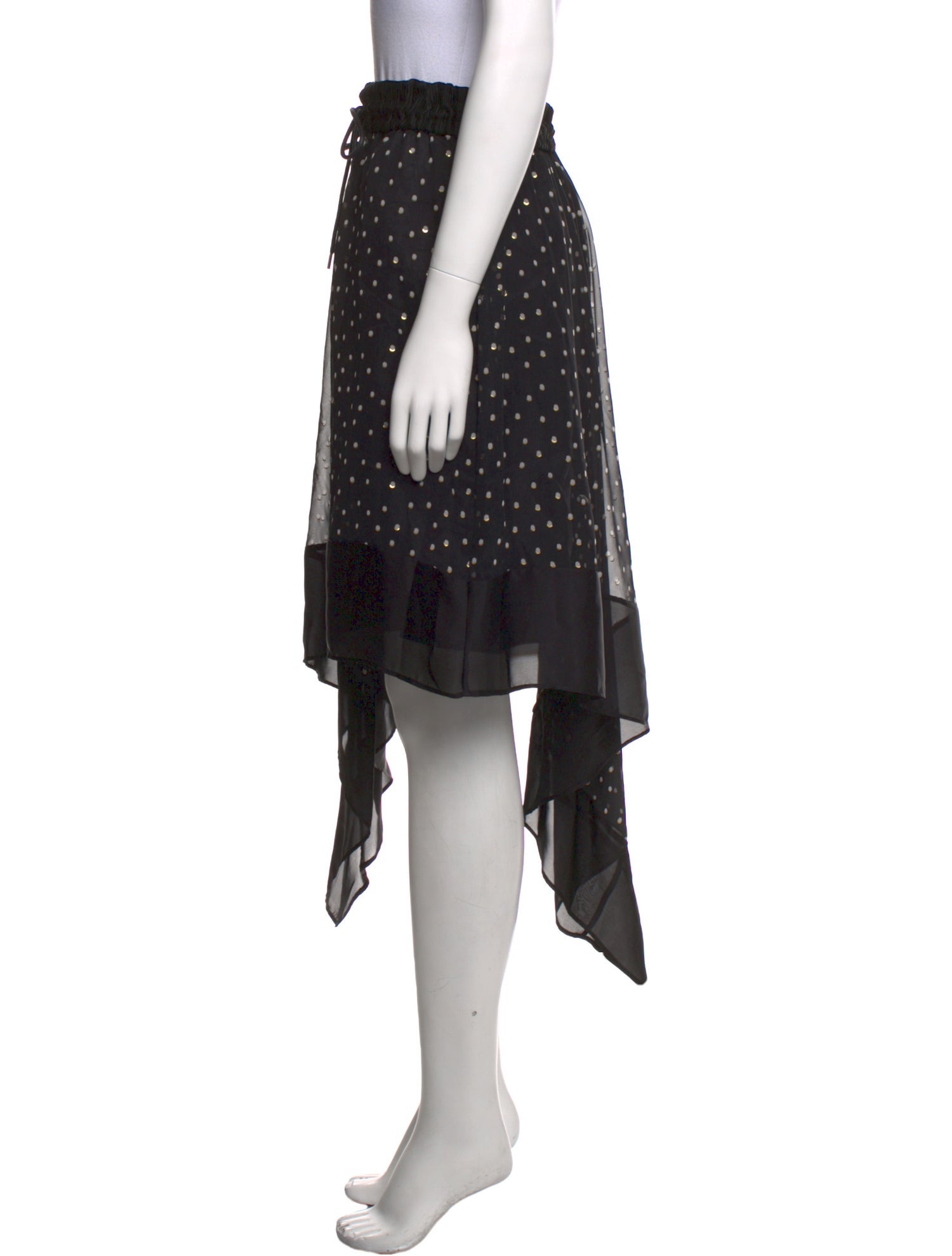 Sacai Polka Dot Print Midi Length Skirt