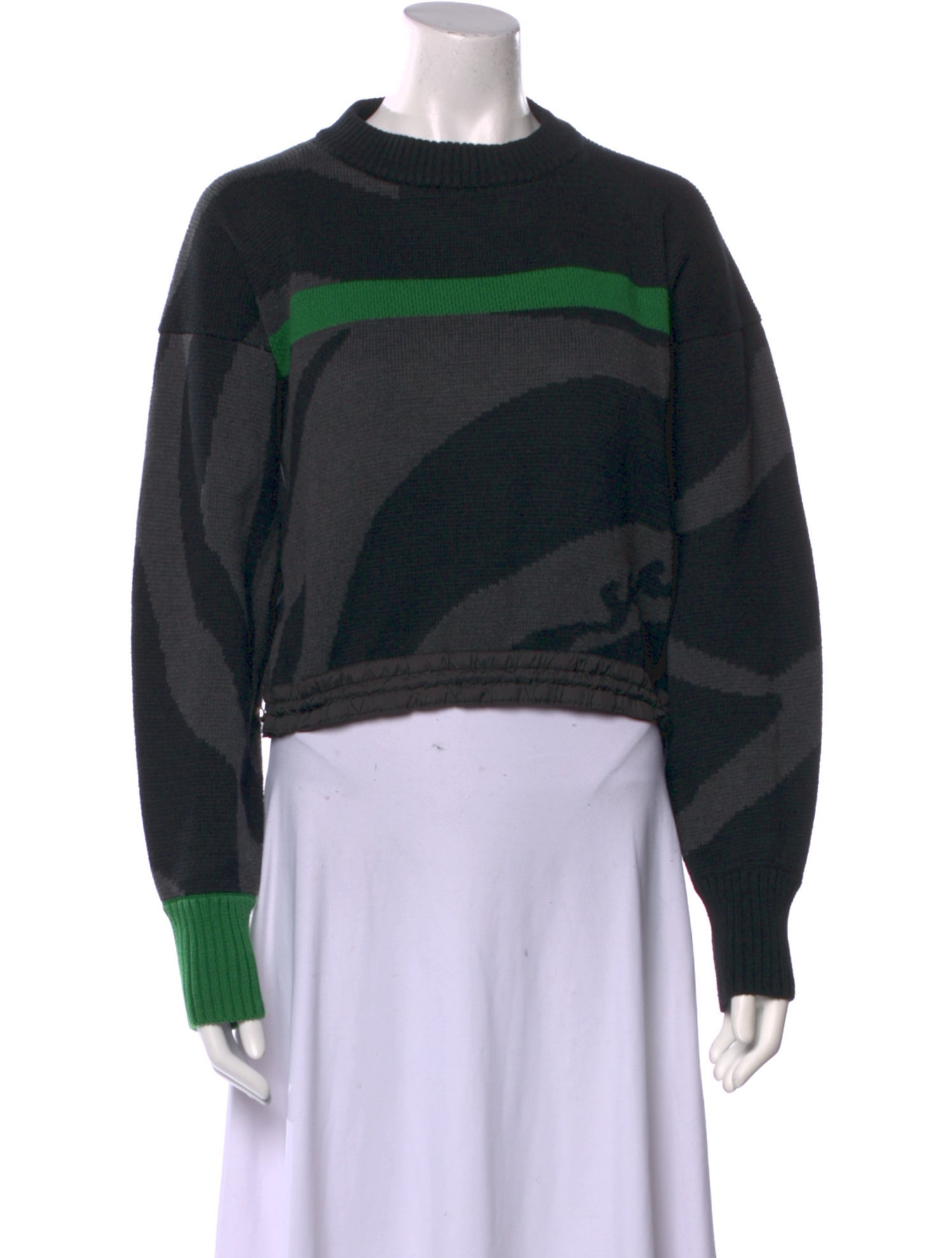 Sacai Printed Crew Neck Sweater