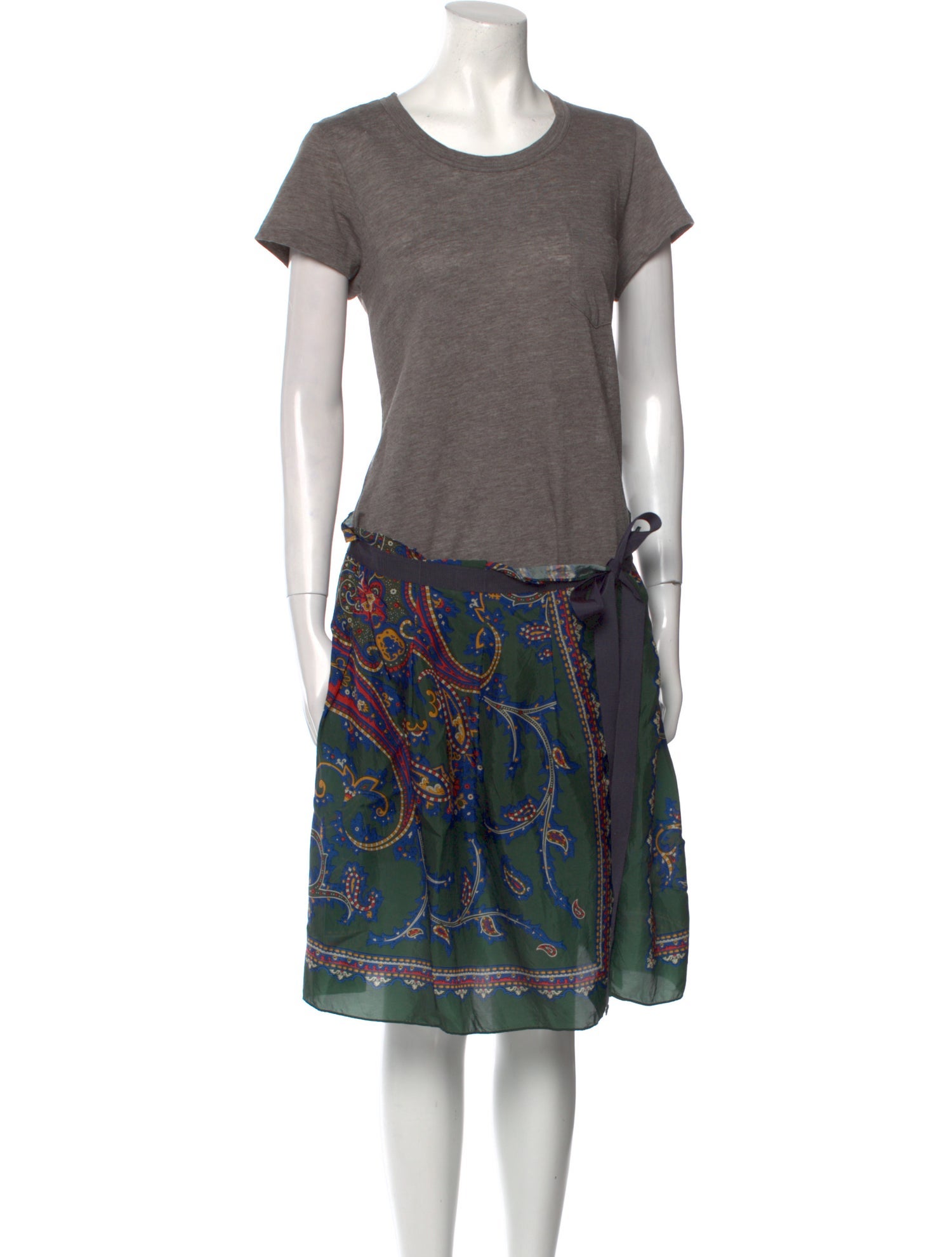 Sacai Linen Knee-Length Dress