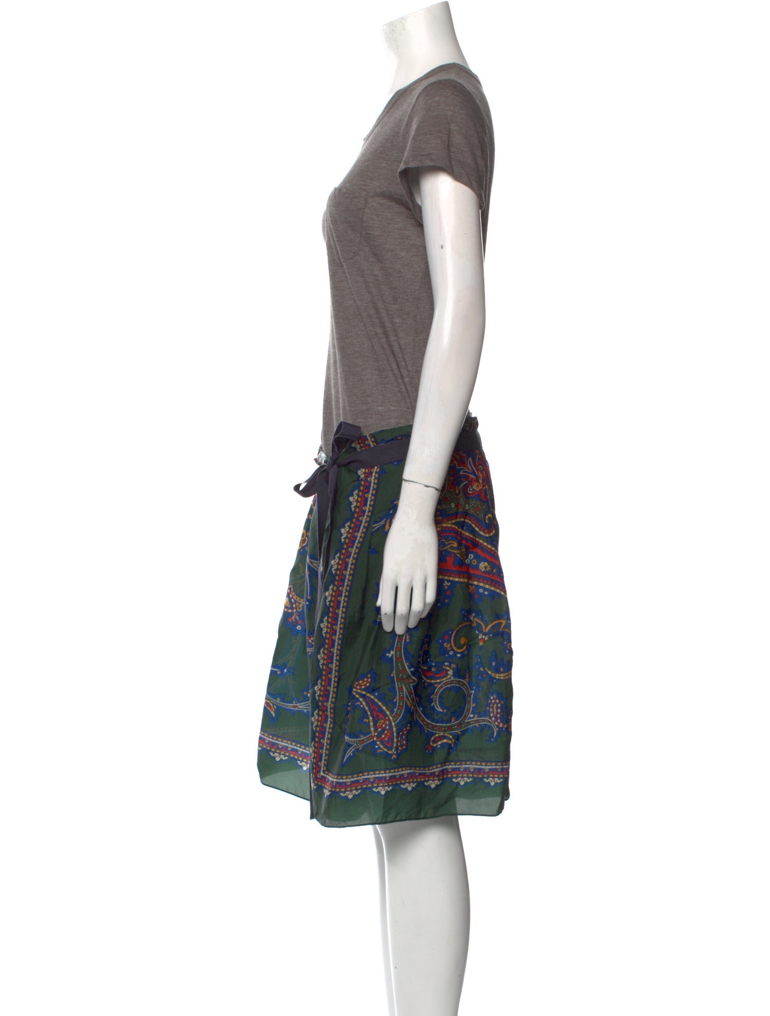 Sacai Linen Knee-Length Dress